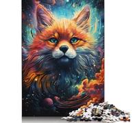 500 Pieces Planet Color Fox Puzzle Jigsaw Adults Puzzles Difficulty Jigsaw Educational Game Toy 500pcs (52x38cm)