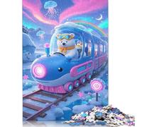 500 Pieces Polar Bear Creative Square Jigsaw Puzzles for Adults & Wooden Puzzles Challenging Game 500pcs (52x38cm)