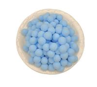 500 Pieces Pompoms for Crafts - Soft Felt Balls, Fluffy Plush Balls, Mini Pompoms, Ponpoms & Pom Poms for DIY Crafts, Sewing, Clothes & Decoration (47_Pastel Blue, 20mm)
