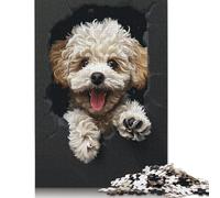 500 Pieces Poodle Creative Square Jigsaw Puzzles for Adults And Wooden Puzzles Challenging Game 500pcs (52x38cm)