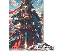 500 Pieces Poodle Dog Samurai Cherry Puzzle Jigsaw Adults Puzzles Difficulty Jigsaw Educational Game Toy 500pcs (52x38cm)