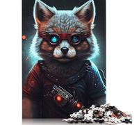 500 Pieces Portrait Fox Style Puzzles Jigsaw Adults Difficulty Jigsaw Puzzle Relaxing Games Toy 500pcs (52x38cm)