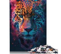 500 Pieces Psychadelic Jaguar Jigsaw Puzzles for Adults Jigsaw Puzzle for Family Time Brain Challenge 500pcs (52x38cm)