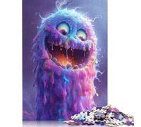500 Pieces Psychedelic Monster Jigsaw Puzzles Adults Difficulty Puzzles Strengthen Relationships between Family Members 500pcs (52x38cm)
