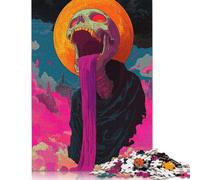 500 Pieces Psychedelic Skeleton Jigsaw Puzzles Adults Difficulty Jigsaw Puzzles Education Toys Games 500pcs (52x38cm)