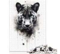 500 Pieces Puma Beauty Watercolor Jigsaw Puzzle Puzzle Jigsaws for Adults for Adults 500pcs (52x38cm)