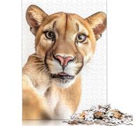 500 Pieces Puma Selfie Jigsaw Puzzle Puzzle Jigsaws for Adults& Teenagers Age 12 Years Up 500pcs (52x38cm)