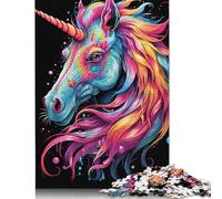 500 Pieces Puzzle Adults Colourful Unicorns Puzzle Decompression Toys Home Puzzles Game Puzzle Interesting Gifts 500pcs (52x38cm)
