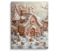 500 Pieces Puzzle for Adults Gingerbread House Christmas Candy Paradise Holiday Room Winter Wonderland Products Create a Warm Christmas Atmosphere