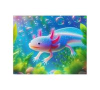 500 Pieces Puzzle for Adults Jigsaw Puzzles Vividly Colored Axolotl in The Sea Hard Colorful Animal Jigsaw Puzzle for Adults