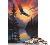 500 Pieces Puzzle for Adults Majestic Sunset Over Alpi Jigsaw Puzzles for Adults Puzzle Woodenboard Puzzles Educational Game Challenge Toy 500pcs (52x38cm)