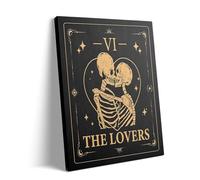 500 Pieces Puzzle for Adults Valentine's Day Gothic Skull Couple Design Tarot Style Romantic Unique
