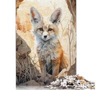500 Pieces Puzzles Fennec Fox Mirage Jigsaw Puzzles for Adults Woodenboard Puzzles Home Decoration Puzzle Toys 500pcs (52x38cm)