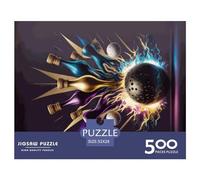 500 Pieces Puzzles for Adults Abstract Bowling Artwork Jigsaw Puzzles for Adults And Wooden Puzzles Home Decoration 500pcs (52x38cm)