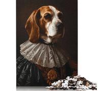 500 Pieces Puzzles for Adults 'beagle Dog Animal Small Square Puzzle for Adults & Wooden Puzzles Home Decor 500pcs (52x38cm)
