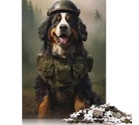 500 Pieces Puzzles for Adults Bernese Mountain Soldier Square Puzzle for Adults & Wooden Puzzles Home Decor 500pcs (52x38cm)