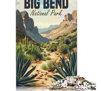 500 Pieces Puzzles for Adults Big Bend National Park Jigsaw Puzzles for Adults Woodenboard Puzzles Difficult And Challenge 500pcs (52x38cm)