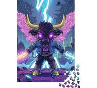 500 Pieces Puzzles for Adults Bull Warrior Jigsaw Puzzles for Adults And Wooden Puzzles Home Decoration 500pcs (52x38cm)