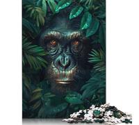 500 Pieces Puzzles for Adults 'Chimpanzee Tropical Jungle Square Puzzle for Adults & Wooden Puzzles Home Decor 500pcs (52x38cm)