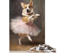 500 Pieces Puzzles for Adults Corgi Ballerina Jigsaw Puzzles for Adults And Wooden Puzzles Home Decoration 500pcs (52x38cm)