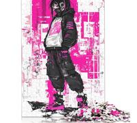 500 Pieces Puzzles for Adults Cyberpunk Cybergoth Anime Girl Jigsaw Puzzles for Adults Woodenboard Puzzles Difficult And Challenge 500pcs (52x38cm)