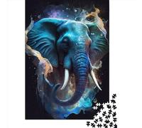 500 Pieces Puzzles for Adults Darling Elephant Creative Square Jigsaw Puzzles for Adults, Wooden Puzzles Home Decoration Jigsaw Puzzles 500pcs (52x38cm)