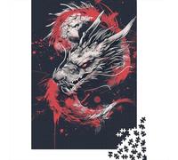 500 Pieces Puzzles for Adults Evil Dragon Jigsaw Puzzles for Adults Cardboard Puzzles Educational PuzzleFamilyGame 500pcs (52x38cm)