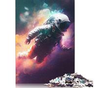 500 Pieces Puzzles for Adults Galactic Astronaut Jigsaw Puzzles for Adults Puzzle Cardboard Puzzles Educational Stress Relief Toy Puzzle 500pcs (52x38cm)