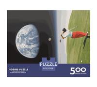 500 Pieces Puzzles for Adults Galactic Golf Creative Square Jigsaw Puzzles for Adults, Wooden Puzzles Home Decoration Jigsaw Puzzles 500pcs (52x38cm)