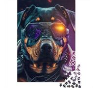 500 Pieces Puzzles for Adults Instant Print Rottweiler Jigsaw Puzzles for Adults Cardboard Puzzles Educational PuzzleFamilyGame 500pcs (52x38cm)
