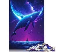 500 Pieces Puzzles for Adults Midnight Odyssey Square Puzzle for Adults & Wooden Puzzles Home Decor 500pcs (52x38cm)