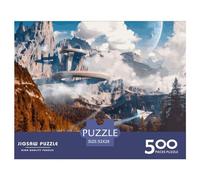 500 Pieces Puzzles for Adults Misty Valley Observatory Creative Square Jigsaw Puzzles for Adults, Wooden Puzzles Home Decoration Jigsaw Puzzles 500pcs (52x38cm)
