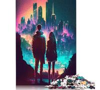 500 Pieces Puzzles for Adults Neon Night Dream For Two Jigsaw Puzzles for Adults And Wooden Puzzles Home Decoration 500pcs (52x38cm)