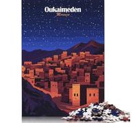500 Pieces Puzzles for Adults Oukaimeden Morocco Night Creative Square Jigsaw Puzzles for Adults, Wooden Puzzles Home Decoration Jigsaw Puzzles 500pcs (52x38cm)