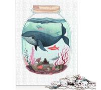 500 Pieces Puzzles for Adults Sea Lives In The Bottle Square Puzzle for Adults & Wooden Puzzles Home Decor 500pcs (52x38cm)