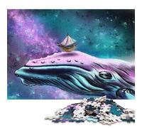 500 Pieces Puzzles for Adults Space Whale Square Puzzle for Adults & Wooden Puzzles Home Decor 500pcs (52x38cm)
