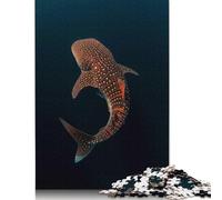 500 Pieces Puzzles for Adults Whale Shark Dark Ocean Square Puzzle for Adults & Wooden Puzzles Home Decor 500pcs (52x38cm)