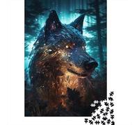 500 Pieces Puzzles for Adults Wolf Creative Square Jigsaw Puzzles for Adults, Wooden Puzzles Home Decoration Jigsaw Puzzles 500pcs (52x38cm)