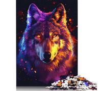 500 Pieces Puzzles for Adults Wolf Jigsaw Puzzles for Adults Puzzle Cardboard Puzzles Educational Stress Relief Toy Puzzle 500pcs (52x38cm)