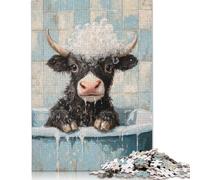 500 Pieces Puzzles for Adults Yak in A Bath Jigsaw Puzzles for Adults Woodenboard Puzzles Difficult And Challenge 500pcs (52x38cm)