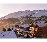 500 Pieces Puzzles for Teenagers Gifts -Relax Puzzles Games - Houses mountains snowy 52x38cm