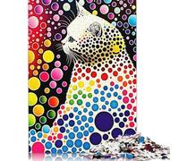 500 Pieces Puzzles Jigsaw Adults Puzzle Standard Jigsaw Abstract Bumble Cat Jigsaw Family Decoration Educational Toy Game 500pcs (52x38cm)