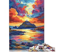500 Pieces Puzzles Jigsaw Adults Puzzle Standard Jigsaw Castle at Sunset Jigsaw Family Decoration Educational Toy Game 500pcs (52x38cm)