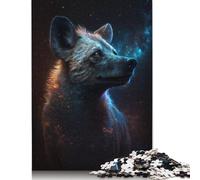 500 Pieces Puzzles Jigsaw Adults Puzzle Standard Jigsaw Galaxy Art African Hyena Jigsaw Family Decoration Educational Toy Game 500pcs (52x38cm)