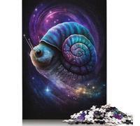 500 Pieces Puzzles Jigsaw Adults Puzzle Standard Jigsaw Galaxy Art Snail Jigsaw Family Decoration Educational Toy Game 500pcs (52x38cm)