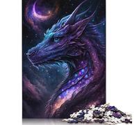 500 Pieces Puzzles Jigsaw Adults Puzzle Standard Jigsaw Galaxy Flying Dragon Jigsaw Family Decoration Educational Toy Game 500pcs (52x38cm)