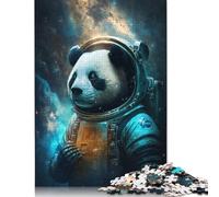 500 Pieces Puzzles Jigsaw Adults Puzzle Standard Jigsaw Space Astronaut Panda Jigsaw Family Decoration Educational Toy Game 500pcs (52x38cm)