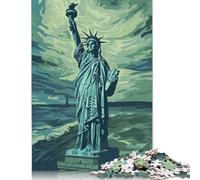 500 Pieces Puzzles Liberty Storm Munch Style Jigsaw Puzzles for Adults Woodenboard Puzzles Home Decoration Puzzle Toys 500pcs (52x38cm)