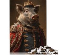 500 Pieces Puzzles Royal Warthog General Jigsaw Puzzles for Adults Woodenboard Puzzles Home Decoration Puzzle Toys 500pcs (52x38cm)