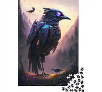 500 Pieces Raven Jigsaw Puzzle, Creative Rectangular Wooden Jigsaw Puzzles for Adults, Large Puzzles for Family Educational Game 500pcs (52x38cm)